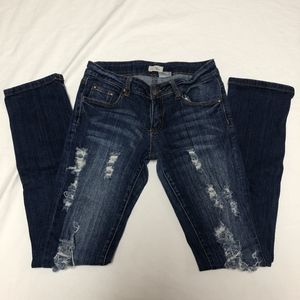 Y2K Distressed Jeans, sz 5 (Juniors)